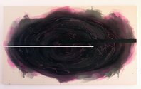 Gretchen Albrecht, Black Rose, 2010, acrylic and oil on canvas, 1760 x 3000 mm