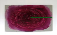 Gretchen Albrecht, Rosa - Plum, 2010, acrylic and oil on Belgian linen, 1400 x 2500 mm