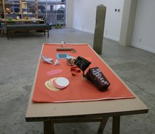 RM, installation view, in foreground: Untitled by Milan Haber, photo by Xin Cheng