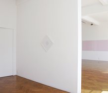 The two sections of the Seymour installation at Crockford's, looking from the back space towards the front.