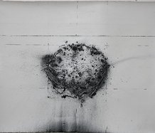 Bronwyn Taylor, Epicentre, 2009, charoal on gesso on paper
