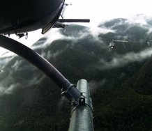 Alex Monteith, detail from Composition with RNZAF No.3 Squadron Exercuse Blackbird for Three-Channel Installation, 2010