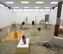 Sean Kerr, assorted sculpture at ARTSPACE, photo by Sam Hartnett