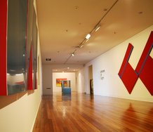 A shot of the Pieces of Eight' hang in DPAG, with Thornburn on the left and Peebles on the right, and two Drivers in the far distance