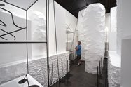 Peter Robinson, Cache 2011. Polystyrene, steel. Courtesy the artist and Sue Crockford Gallery, Auckland