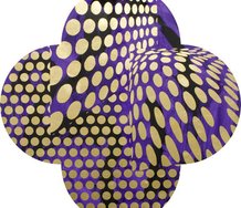 Max Gimblett, Jaguar – in Memorian – after Sigmar Polke, 2010, gesso, acrylic & vinyl polymers, epoxy, oil size, Swiss gold leaf / canvas, 60 x 60 x 2 inch