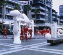 Laresa Kosloff, Red & White Run, 2011, Super 8 transferred to dvd, 1 min 20 sec loop