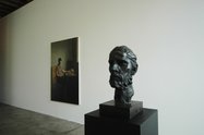 Jude Rae, Large Interior (David), 2004, sam Harrison, Self Portrait, 2010, pigment and wax on concrete, 490 x 230 x 240 mm