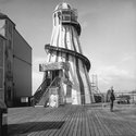Andrew Ross, Helter Skelter, Brighton Pier, August 2008. Silver gelatin print. Image courtesy of the artist and Photospace Gallery, Wellington.
