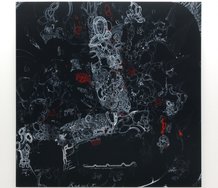 Shane Cotton, Star Eater, 2011, acrylic on linen, 2650 x 2650 mm