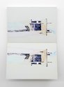David Hofer, Lido, 2011, acrylic, masking tape, board, 800 x 560 mm overall