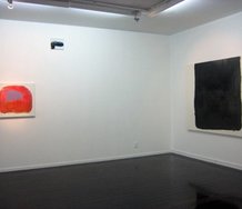 Marie Le Lievre works at Antoinette Godkin, from l. to r.: Lady Swine Bag, 2011; Pistol, 2011; Boxed (Lamp black) 2011. 