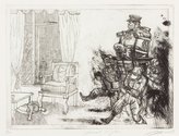 Diane Victor, General Mayhem, etching and aquatint, 280 x 320 mm