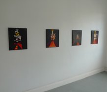 Julian Hooper: Vlad 4, Vlad 5, Vlad 6 and Vlad 7 at Ivan Anthony, acrylic on hardboard, 500 x 400 mm