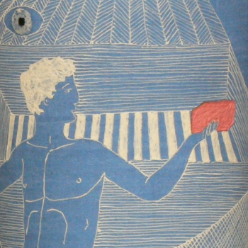 Paul Maseyk, The Brick Collector, detail, ceramic