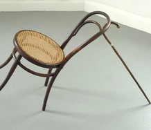 John Ward Knox, No title (cane, chair), 2011, cane, chair, dimensions variable.