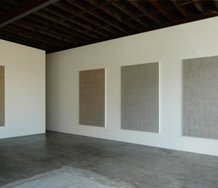 Geoff Thornley, Voice of Mimesis, 1999-2000, oil on canvas, four of the five panels.