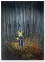 Seraphine Pick, The Leafblower, oil on canvas, 76 x 56 cml on canvas 
