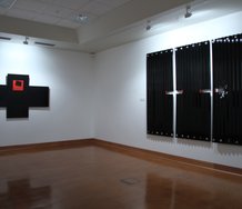 Ralph Hotere; Zero To Infinity, its installation in Hocken Gallery, Hocken Library, Dunedin
