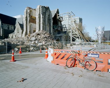 Tim J. Veling, Christchurch Cathedral, Christchurch, 2011,  44 x 55" (image size, plus a 2" paper border)