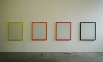 Tomislav Nikolic, installation, acrylic, marble dust and gold leaf on canvas and timber, each 116 x 99.5 cm