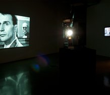 Details from Clemens von Wedemeyer, The Fourth Wall: Found Footage, 2008-2009, digtal video, 31 min and on right, How to create an unbelievable fiction? Interview with Ruggerro Deodato, 2008, HD video.