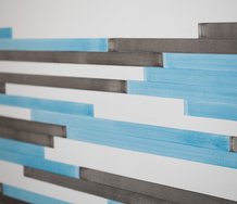 Simon Morris, Coloured Line, 2012, acrylic, wall. Image: Jennifer French