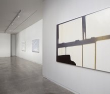 Brad Lochore's Paintings at Two Rooms. The work on the right is Sofa Vanitas, oil on canvas, 1300 x 2000 mm. Photo  by Jennifer French