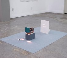 Christina Read, The Usual, 2012, projector, slide, cardboard.