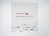 Christina Read, Elephants, 2012, leather, glue, pencil, wool