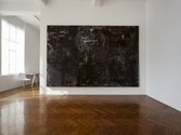 John Reynolds, Twilight of the Idols, 1992, graphite, oil stick, and acrylic on three wooden panels, 2440 x 3600 mm