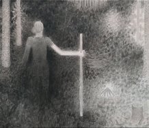 Michael Harrison, Late Arrival, acrylic on canvas