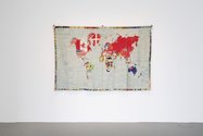 Alighiero Boetti, Mappa, 1971, Embroided tapestry made in Afghanistan, 147 x 228 cm, Private collection. Photo: Roman März