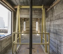 Yona Lee at Artspace, upstairs in the mezzanine. Photo by Sam Hartnett.