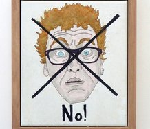 David Cauchi, No Self Portrait, 2012, acrylic and ink on canvas, 35 x 30 cm