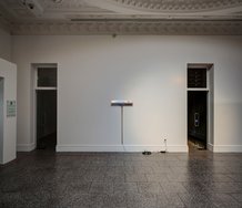 Eddie Clemens' Second Generation Fibre Optic Broom in the domed space of the Gus Fisher. Photo: Sam Hartnett