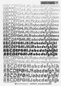 Joseph Churchward, 21 weights of Churchward’s ‘Design’, 1970-75, type specimen, photocopy, 2007