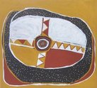 Timothy Cook, Tiwi people, Australia b.1958 | Kulama 2012 | Ochre, acrylic binder on linen | Courtesy: The artist and Jilamara Arts and Crafts, Winellie