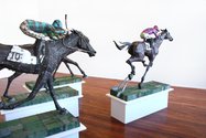 Hannah Kidd's The Race as installed at Milford Galleries