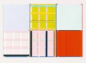 Imi Knoebel, Inninn, 2013, hand coloured acrylic on paper, 615 x 920 mm