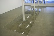 Trenton Garratt, Cast your line into the water, 2013, water installation, 25 x 2440 x 8560 mm