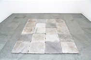 Nicky Broekhuysen, Rise And Fall, 2013, engraved binary code on used found marble floor tiles, 160 x 200 cm