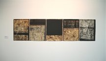 Philip Carbon, 5 from Assemblage of Nine, 2001, etching and aquatint with eyelets