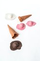 Erica van Zon, Melted Ice Cream and Cones (Neapolitan), 2013, modelling material, acrylic. Image courtesy of the artist.