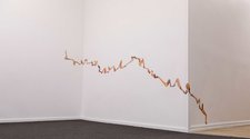 JK Russ, Drawing with Legs, 2014, cut paper wall installation. Courtesy of PaulNache Gallery