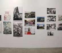 Sakiko Sugawa's "This Home is Occupied" (St Paul St, Gallery One onsite) Detail of wall images.  Photo credit: Tosh Ahkit.  