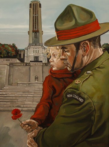 At Rest, Capt Matt Gauldie, 2006, oil on canvas, New Zealand Army Art Collection