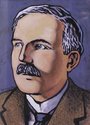 Sir Ernest Rutherford, Dick Frizzell, 2013, gouache on paper, New Zealand Portrait Gallery Collection   