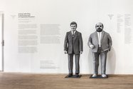 Reproductions of papier-mâché figures depicting John F. Kennedy and gallerist Alfred Schmela, originally exhibited at Leben mit Pop - Eine Demonstration für den kapitalistischen Realismus, 1963 / 2013