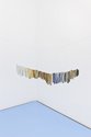 Gallery: Kate Newby, I feel like a truck on a wet highway (2014). String, thread, ceramic wind chimes (high fired porcelain, stoneware, glaze), paint. All images courtesy of Kate Newby and Lulu. All photos by Isaac Contreras